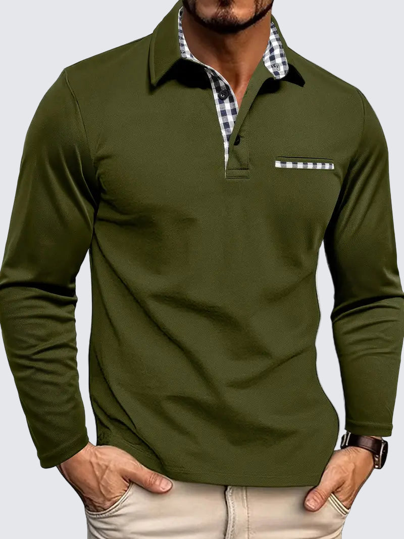 Poloshirt met lange mouwen
