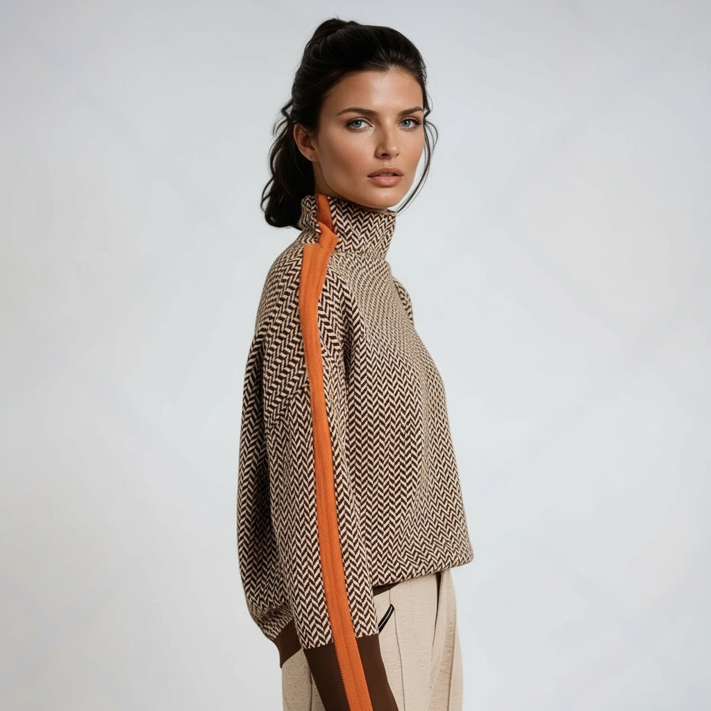 Marieke | Coltrui met opvallende contrasterende strepen