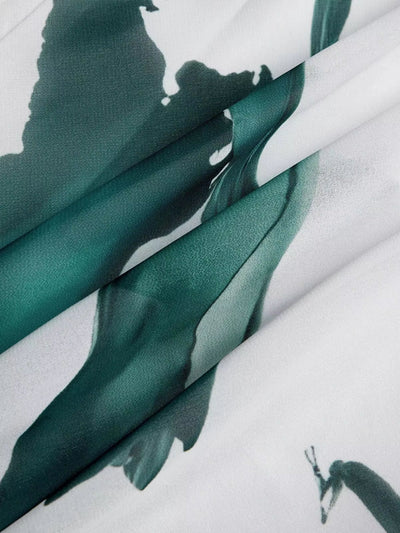 Nayla™ | Lange jurk met aquarelprint